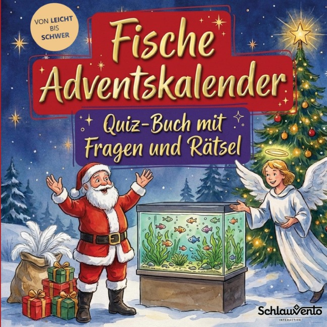 Fische-Adventskalender: Quiz-Buch mit Fragen und Rätsel - Schlauvento Interactive