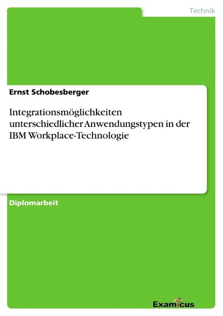 Integrationsmöglichkeiten unterschiedlicher Anwendungstypen in der IBM Workplace-Technologie - Ernst Schobesberger