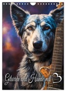 Gitarren und Hunde mit Herz (Wandkalender 2026 DIN A4 hoch), CALVENDO Monatskalender - Renate Utz