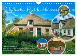 Cover-Bild zum Titel 'Idyllische Reetdachhäuser (Wandkalender 2026 DIN A4 quer), CALVENDO Monatskalender' von 'Claudia Kleemann'