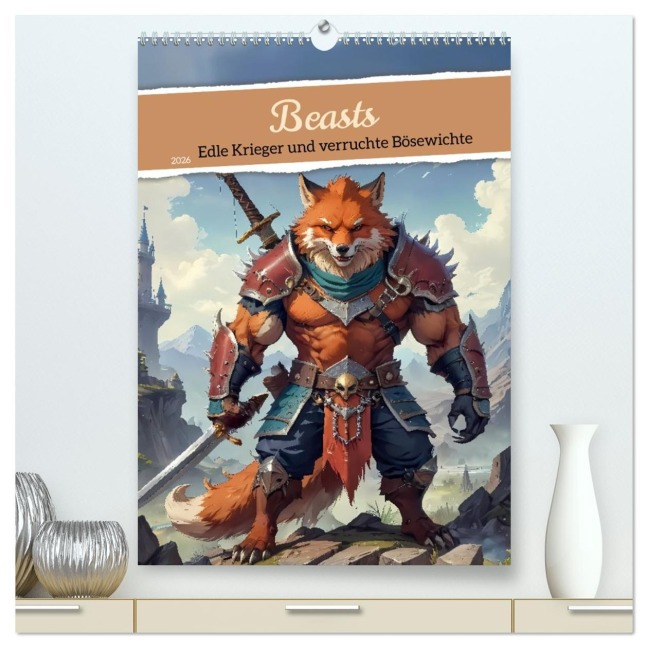 Beasts - Edle Krieger und verruchte Bösewichte (hochwertiger Premium Wandkalender 2026 DIN A2 hoch), Kunstdruck in Hochglanz - Sell Pixs:Sell