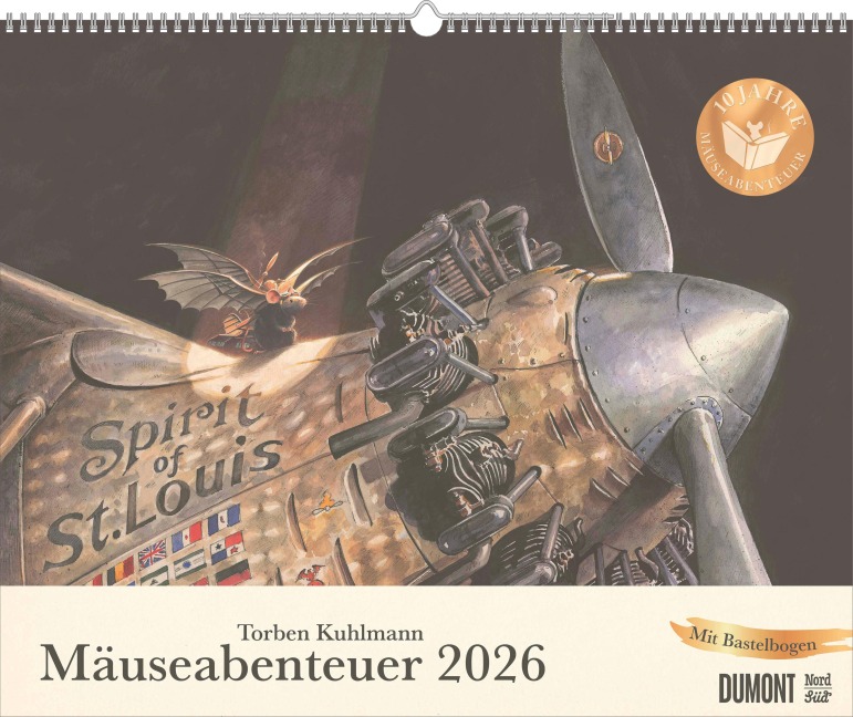 Torben Kuhlmann Mäuseabenteuer 2026 - DUMONT Kinder-Kalender - Querformat 52 x 42,5 cm - Spiralbindung - 