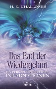 Cover-Bild zum Titel 'Das Rad der Wiedergeburt. Ein Bericht über frühere Inkarnationen' von 'H. K. Challoner'