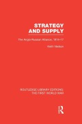 Cover-Bild zum Titel 'Strategy and Supply (RLE The First World War)' von 'Keith Neilson'