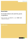 Cover-Bild zum Titel 'Strukturmodelle im Bereich Mergers & Acquisitions' von 'David Dobler'