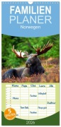 Familienplaner 2026 - Norwegen mit 5 Spalten (Wandkalender, 21 x 45 cm) CALVENDO - Elisabeth Stanzer