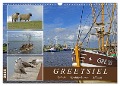 GREETSIEL - Schafe - Krabbenkutter - Möwen (Wandkalender 2025 DIN A3 quer), CALVENDO Monatskalender - Gisela Braunleder