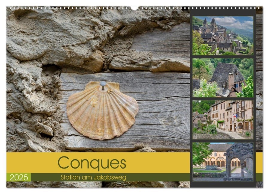 Conques ist eine wichtige Station am französischen Jakobsweg (Wandkalender 2025 DIN A2 quer), CALVENDO Monatskalender - Bodo Schmidt