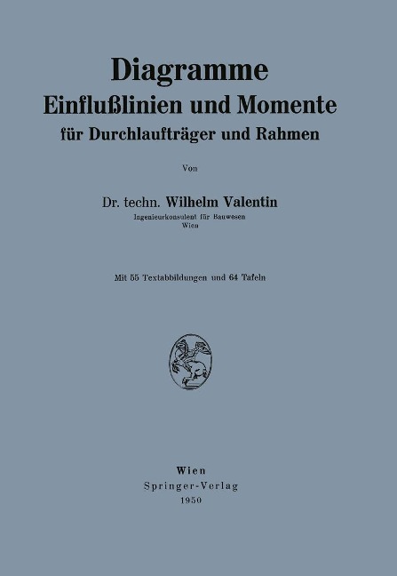 Diagramme Einflußlinien und Momente für Durchlaufträger und Rahmen - Wilhelm Valentin