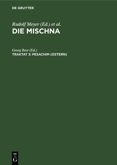 Pesachim (Ostern) - 
