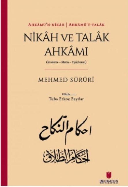Ahkamün-Nikah Ahkamüt-Talak - Nikah ve Talak Ahkami - Mehmed Süruri