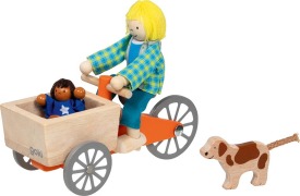 Cover-Bild zum Titel 'Lastenfahrrad mit 2 Biegepuppen und Hund' von ''