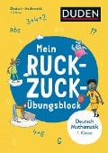 Cover-Bild zum Titel 'Mein Ruckzuck-Übungsblock Deutsch/Mathe 1. Klasse' von 'Claudia Fahlbusch'