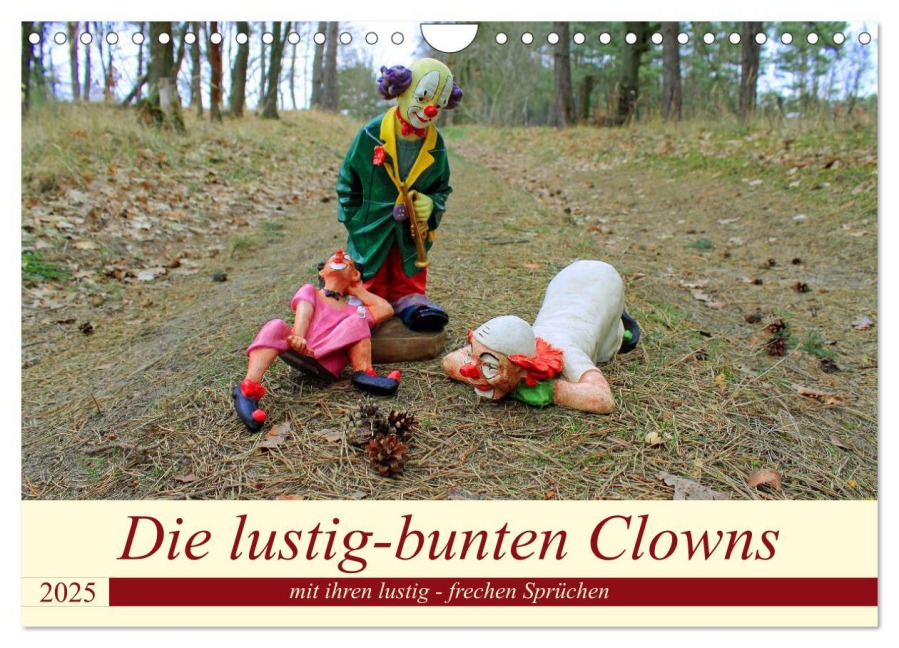 Die lustig-bunten Clowns (Wandkalender 2025 DIN A4 quer), CALVENDO Monatskalender - Konstanze Junghanns