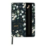 Trötsch Wochenplaner A5 mit Tasche Flowers black 2026 - 