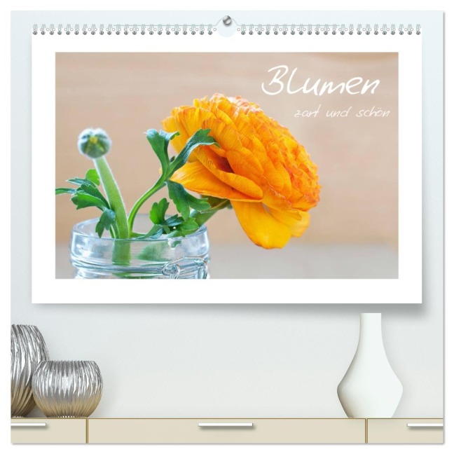 Blumen zart und schön (hochwertiger Premium Wandkalender 2026 DIN A2 quer), Kunstdruck in Hochglanz - Petra Fischer