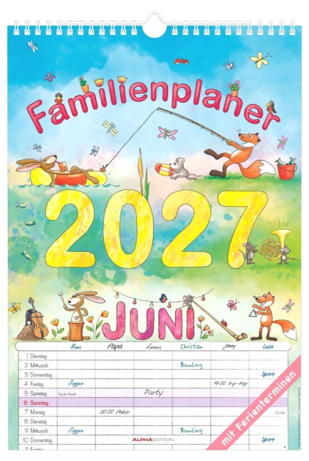Familienplaner Cartoon 2027 - 