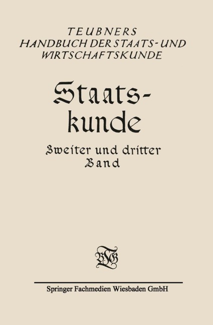 Staatskunde - Karl Bräuer, G. Bäumer
