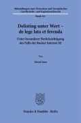 Delisting unter Wert - de lege lata et ferenda - David Sam