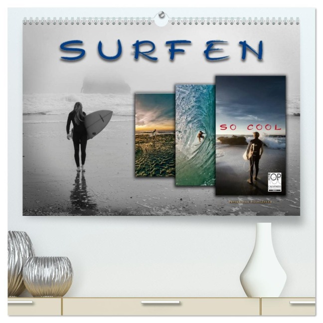 Surfen - so cool (hochwertiger Premium Wandkalender 2026 DIN A2 quer), Kunstdruck in Hochglanz - Peter Roder