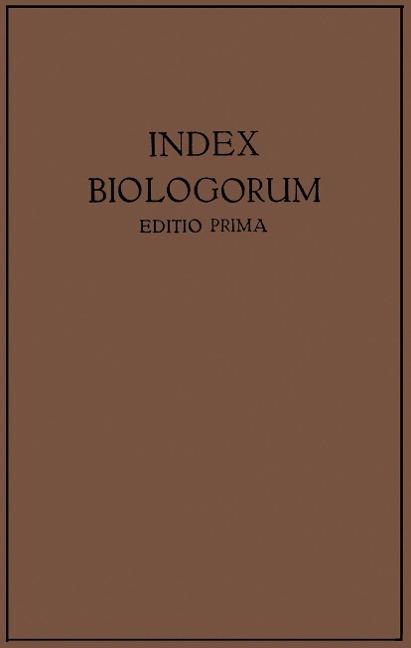 Index Biologorum - G. Chr. Hirsch