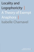 Cover-Bild zum Titel 'Locality and Logophoricity' von 'Isabelle Charnavel'
