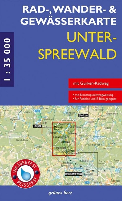 Unterspreewald 1 : 35 000. Rad-, Wander- und Gewässerkarte - 