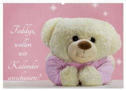 Teddys, wollen wir Kalender anschauen? (Wandkalender 2025 DIN A2 quer), CALVENDO Monatskalender - Photography Brigitte Jaritz