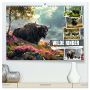 Cover-Bild zum Titel 'Wilde Rinder (hochwertiger Premium Wandkalender 2026 DIN A2 quer), Kunstdruck in Hochglanz' von 'Sabine Löwer'