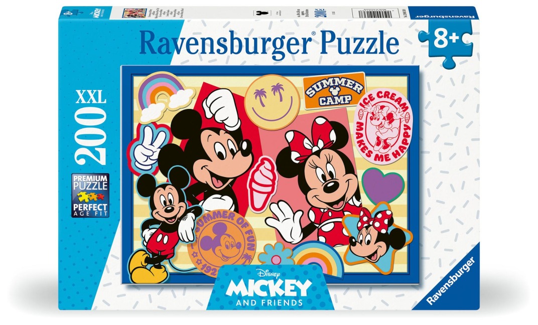 Kinderpuzzle 200 XXL Teile - Disney Micky Maus - Unterwegs mit Mickey und Minnie - 
