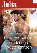 Cover-Bild zum Titel 'Blitzhochzeit mit dem feurigen Wüstenprinzen' von 'Lynne Graham'