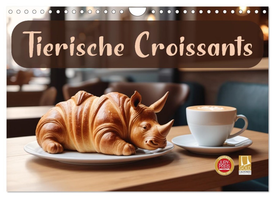 Tierische Croissants (Wandkalender 2026 DIN A4 quer), CALVENDO Monatskalender - ShirtScene ShirtScene