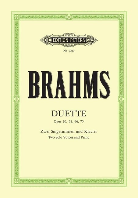 Duette op. 20, 61, 66, 75 - Johannes Brahms