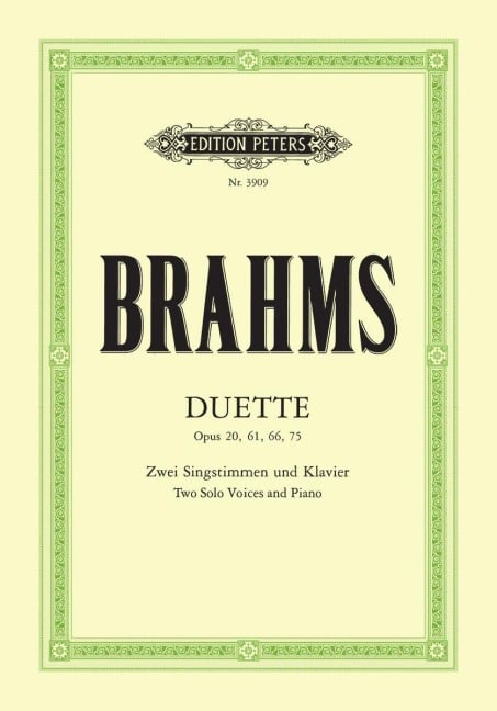 Duette op. 20, 61, 66, 75 - Johannes Brahms