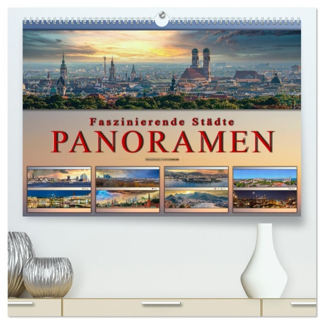 Faszinierende Städte, Panoramen (hochwertiger Premium Wandkalender 2026 DIN A2 quer), Kunstdruck in Hochglanz - Peter Roder