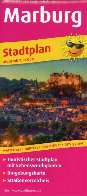 Marburg. Stadtplan 1:14 000 - 