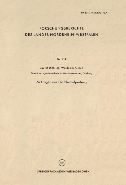 Zu Fragen der Strahlmittelprüfung - Waldemar Gesell