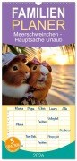 Cover-Bild zum Titel 'Familienplaner 2026 - Meerschweinchen - Hauptsache Urlaub mit 5 Spalten (Wandkalender, 21 x 45 cm) CALVENDO' von 'Melanie Viola'
