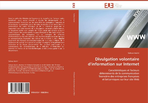 Divulgation volontaire d''information sur Internet - Saloua Jouini