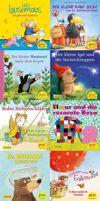 Pixi-8er-Set 254: Die beliebtesten Bilderbuch-Helden bei Pixi (8x1 Exemplar) - Jörg Hilbert, Nele Moost, Beate Dölling, Anna Casalis, Michael Ende