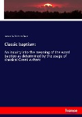 Cover-Bild zum Titel 'Classic baptism:' von 'James Wilkinson Dale'