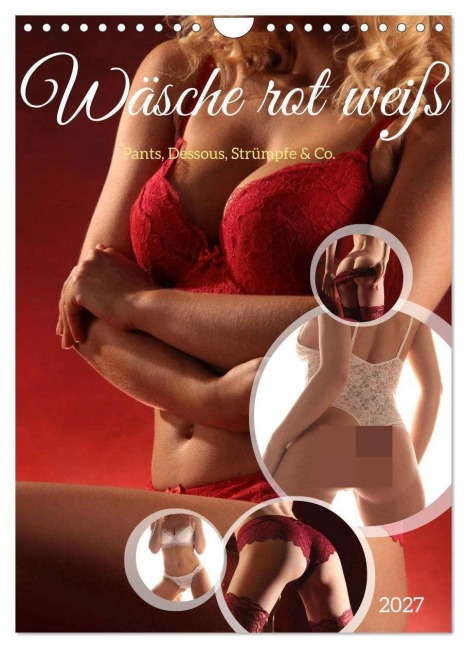Wäsche rot weiß (Wandkalender 2027 DIN A4 hoch), CALVENDO Monatskalender - Lichtgestalt Lichtgestalt