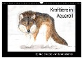 Krafttiere in Aquarell (Wandkalender 2024 DIN A3 quer), CALVENDO Monatskalender - Sandra Steinke