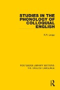 Cover-Bild zum Titel 'Studies in the Phonology of Colloquial English' von 'K. R. Lodge'