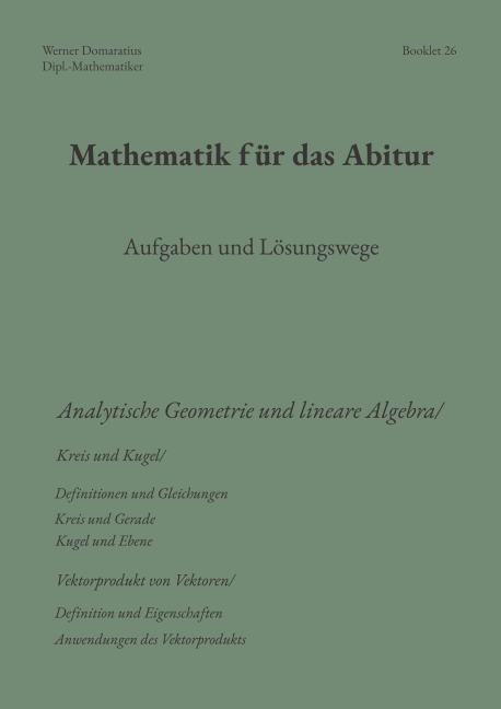 Mathematik für das Abitur - Werner Domaratius