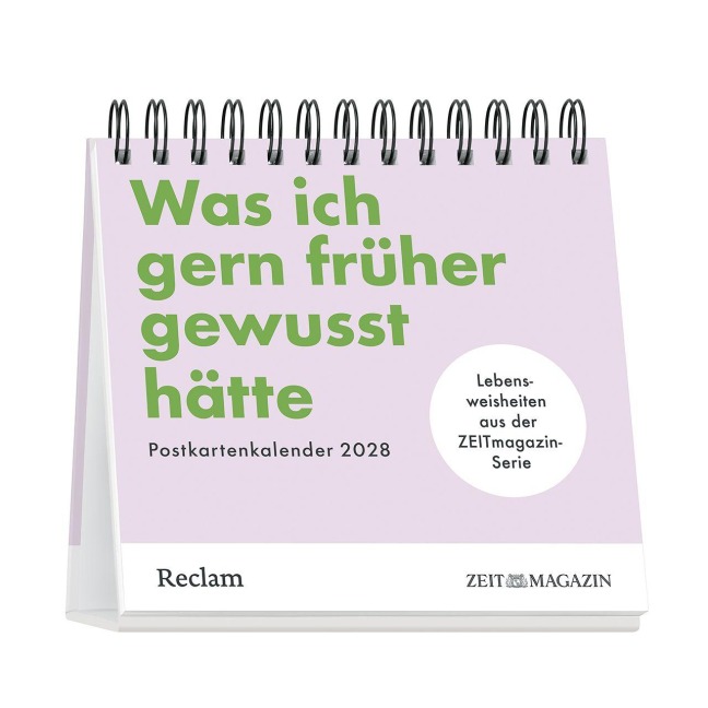 Was ich gern früher gewusst hätte. Postkartenkalender 2028 - 