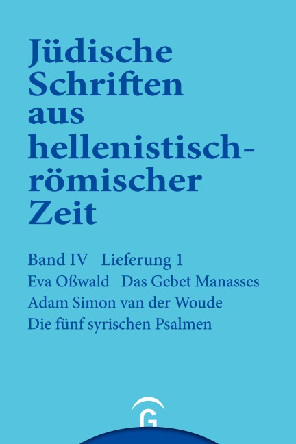Das Gebet Manasses. Die fünf syrischen Psalmen - Eva Osswald, A. S. Woude