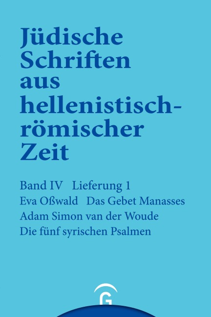 Das Gebet Manasses. Die fünf syrischen Psalmen - Eva Osswald, A. S. Woude