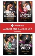 Cover-Bild zum Titel 'Harlequin Presents August 2026 - Box Set 2 of 2' von 'Jackie Ashenden, Amanda Cinelli, Carol Marinelli, Cathy Williams'