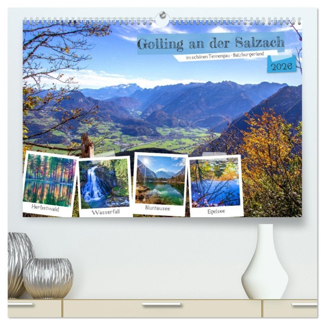 Golling an der Salzach (hochwertiger Premium Wandkalender 2026 DIN A2 quer), Kunstdruck in Hochglanz - Christa Kramer